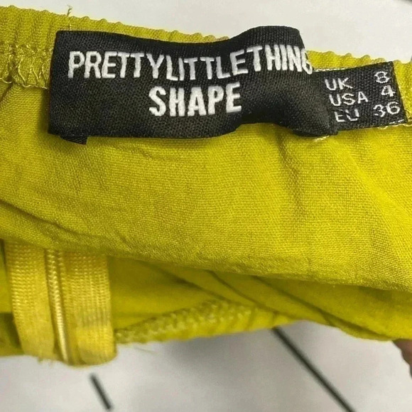 Pretty Little Thing Shape Lime Halter neck Tie Detail Corset - Picture 7 of 7